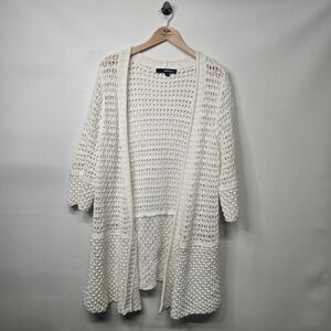Women's Ivory Knit Cardigan Sweater
